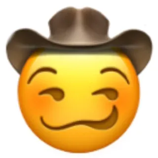 👀 fb9c6250 อิโมจิ, คาวบอย, หมวก, ตะวันตก, สีเหลือง whatsapp sticker