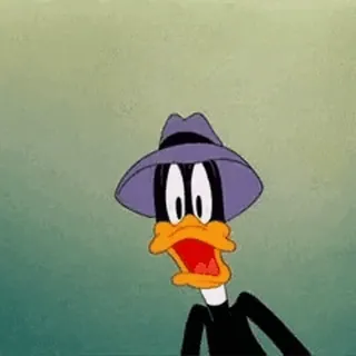 🥵 c1386545 Daffy Duck cartoon, duck, animated, looney tunes whatsapp sticker