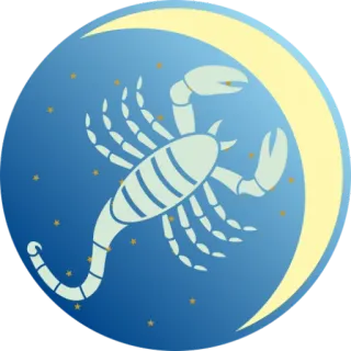 ♏️ 5af23bbc скорпион, зодиак, астрология, знак, луна, звезды telegram sticker