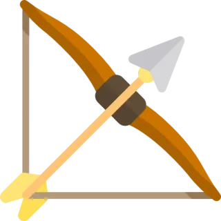 ♐️ 94163de0 лук, стрела, лучник, оружие, охота, стрельба из лука, спорт, мишень, дерево telegram sticker