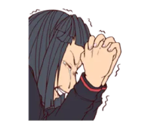 👏 f2355c39 llorando, anime, triste, emocional, lágrimas telegram sticker