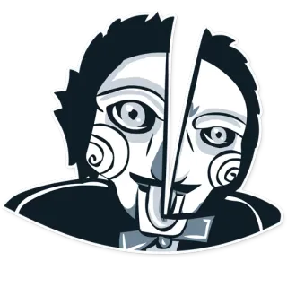 😵 290ed72f Jigsaw Saw Jigsaw, Saw, horror, movie, character, villain, gore telegram sticker