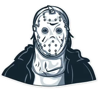 😕 2d66e691 Jason Voorhees Friday the 13th horror, movie, villain, mask, Jason Voorhees, Friday the 13th telegram sticker