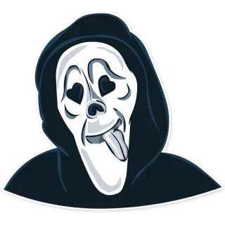 😋 82bffe7a Ghostface Scream horror, movie, ghostface, scream, killer, mask telegram sticker