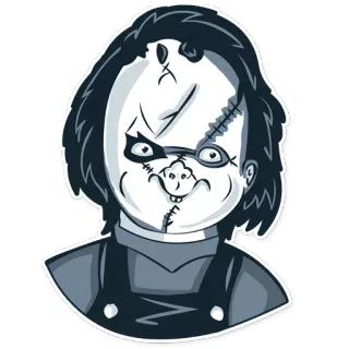 😇 aaee44b9 Chucky Child's Play chucky, horror, doll, movie, scary, childs play telegram sticker