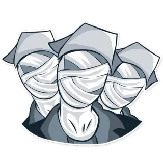 😶 b4d910ec mummy, bandaged, horror, monster, spooky, halloween telegram sticker