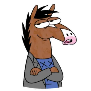🙄 58bd354f Bojack Horseman bojack, horse, cartoon, character telegram sticker