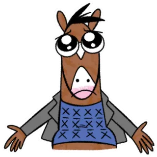 😢 90ae26d4 Bojack Horseman cartoon, horse, tv show, bojack, horseman telegram sticker