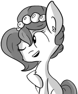 😏 06cbafc4 pony, cartoon, illustratie, dier, tekening, paard whatsapp sticker