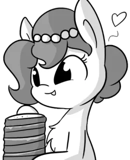 🍞 21858e34 pony, pannenkoeken, cartoon, eten, schattig, dier whatsapp sticker