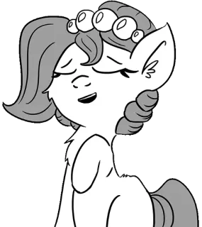 😁 2fa6e741 pony, schattig, cartoon, bloemenkrans, paard whatsapp sticker