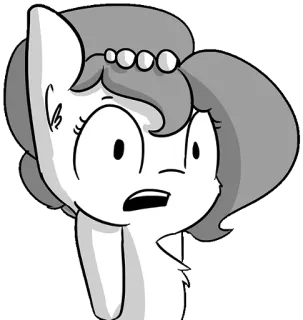 😱 36cb4ca7 Cartoon, Pony, Geschokt, Uitdrukking, Grijstinten, Dier, Tekening whatsapp sticker