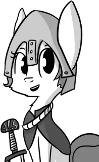 🎅 4160d78b pony, ridder, harnas, zwaard, cartoon whatsapp sticker