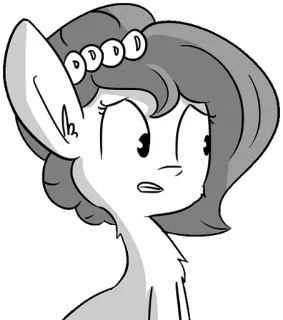 😐 45f1347c cartoon, pony, My Little Pony, grijstinten, paard, dier whatsapp sticker