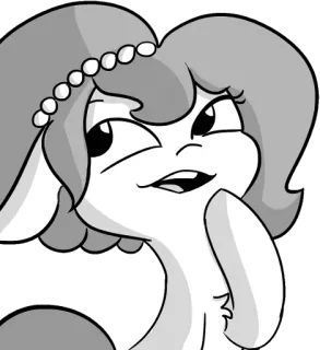 😈 59ec9887 Cartoon, Paard, Vrouwelijk, Grijns, Personage, Fantasy whatsapp sticker