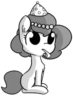 🎉 72ea4b96 pony, cartoon, feest, viering, dier, tekening whatsapp sticker