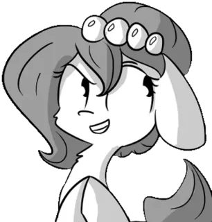 😈 cbf69eff Cartoon, Illustratie, Personage, Vrouwelijk, Grijstinten, Kunst whatsapp sticker