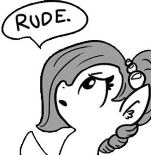 😕 f2cb6e31 RUDE. Pony, Cartoon, Ongemanierd, Expressie, Sticker whatsapp sticker