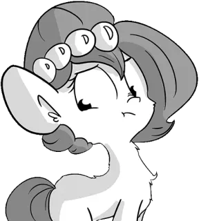 😕 f75d7a8b pony, schattig, cartoon, paard, dier, sticker whatsapp sticker