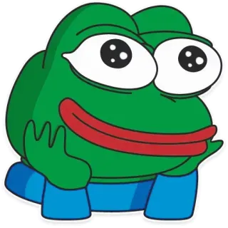 🙄 053b5456 Pepe the Frog Pepe la rana, Meme, Rana de dibujos animados, Verde, Meme de internet, Rana telegram sticker