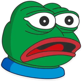 🙄 0a9d060b Pepe the Frog Pepe, Meme, Rana, Meme de Internet, Triste, Expresión telegram sticker