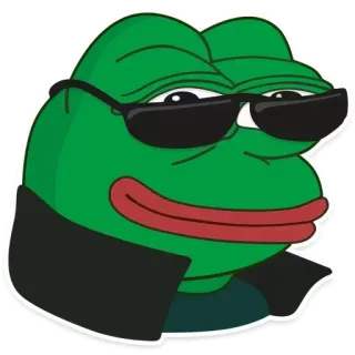 😎 10b36715 Pepe the Frog pepe, rana, meme, meme de internet, gafas de sol, cool telegram sticker