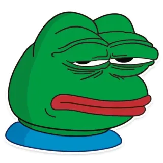 😐 86256c95 Pepe the Frog pepe, rana, meme, meme de internet, rana triste telegram sticker