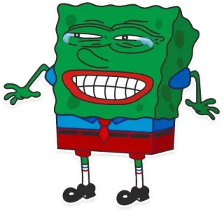 😂 93d4df24 Spongebob bob esponja, meme, dibujos animados, gracioso, parodia telegram sticker