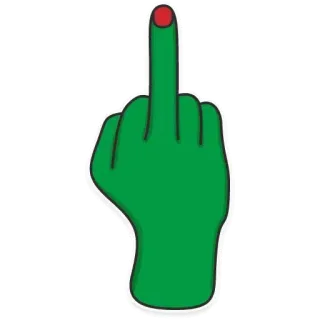 🖕 d41b6aab dedo corazón, ofensivo, gesto, insulto, grosero telegram sticker