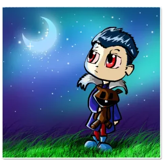 🌙 8793efd7 moon, night, stars, child, teddy bear, dreamy, sky whatsapp sticker