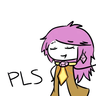 😊 417b27e0 PLS 卡通, 数字艺术, 请求, 乞求, 角色 telegram sticker