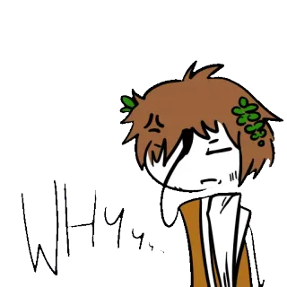 😕 d39b0edf Why 问题, 难过, 卡通, 贴纸, 动画, 插图 telegram sticker