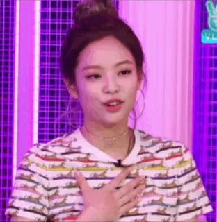 🐚 3f9809b7 Jennie K-pop, penyanyi, idola, perempuan, Blackpink, Korea, selebriti, VLive telegram sticker