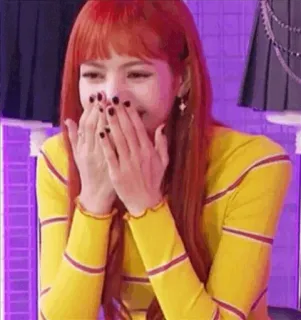 🍊 6d26dec9 Lisa Lisa, Blackpink, Kpop, penyanyi, selebriti, wanita, kuning telegram sticker