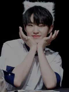 🎌 1e94d16a человек, кошачьи уши, портрет, мужчина, улыбка telegram sticker