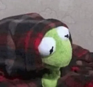 🤧 da7edc1b Kermit Kermit, o Sapo, Muppet, Meme, Pensando, Verde telegram sticker