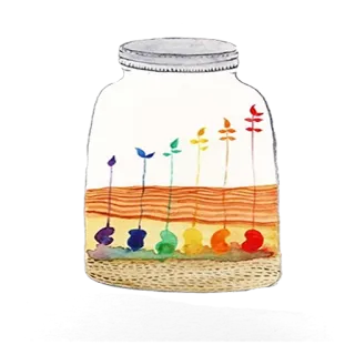 🔮 21e323dc растение, банка, радуга, рост, семя telegram sticker