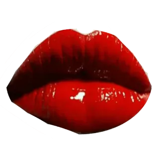 💋 0dd1f8a6 ริมฝีปาก, สีแดง, แต่งหน้า, กลอส, ความงาม telegram sticker
