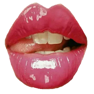 💋 0edcbee3 ริมฝีปาก, ปาก, เงา, ชมพู, ลิ้น telegram sticker