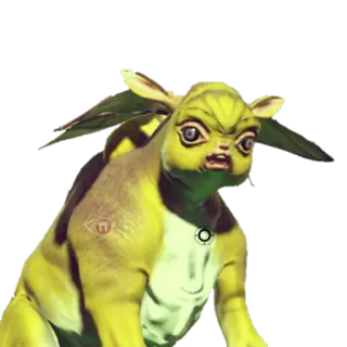 😐 ce2cce80 生き物, 動物, エイリアン, 緑, 面白い, ファンタジー, 奇妙 telegram sticker