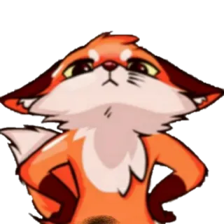 🦊 ecea6266 キツネ, 動物, 漫画, オレンジ, ステッカー, 面白い telegram sticker