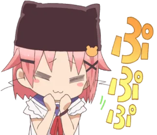 🥰 fcc6f6ba ぷi Anime, Chibi, Fofo, Kawaii, Japonês, Mangá, Orelhas de gato telegram sticker