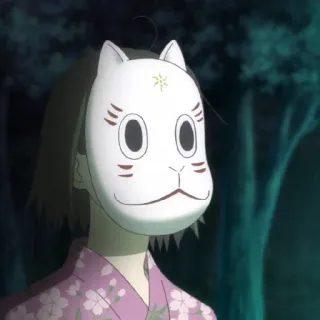 😊 34290850 anime, mask, fox, japan, festival, traditional whatsapp sticker