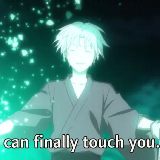 🤧 cf56c241 can finally touch you. anime, person, touch whatsapp sticker