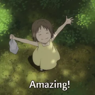 😝 f9b30811 Amazing! anime, girl, smiling, happy, cheerful whatsapp sticker