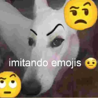 🐶 37eb4483 imitando emojis chien, emoji, drôle, animal, animal de compagnie telegram sticker