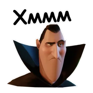 🤔 b38d4db4 Dracula Hotel Transylvania Xmmm 卡通, 吸血鬼, 精灵旅社, 德古拉 telegram sticker