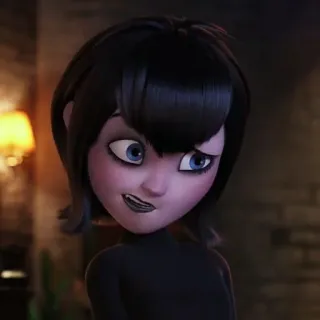 😦 d37cde5a Mavis Dracula Hotel Transylvania 뱀파이어, 만화, 여자, 검은 머리, 애니메이션, 웃긴 telegram sticker