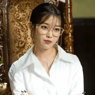 ✨ 043866fa IU, actress, glasses, portrait, singer, korean, celebrity telegram sticker
