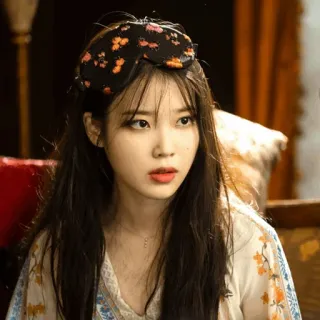 🏨 bc3e6c16 IU IU, singer, sleep mask, korean celebrity, woman, portrait, celebrity, actress telegram sticker